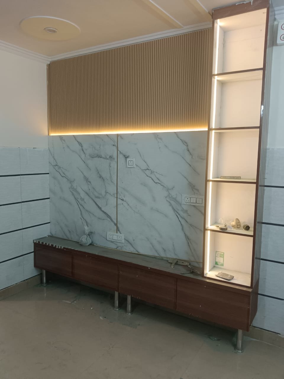 Marble Tv Wall Unit Shelf